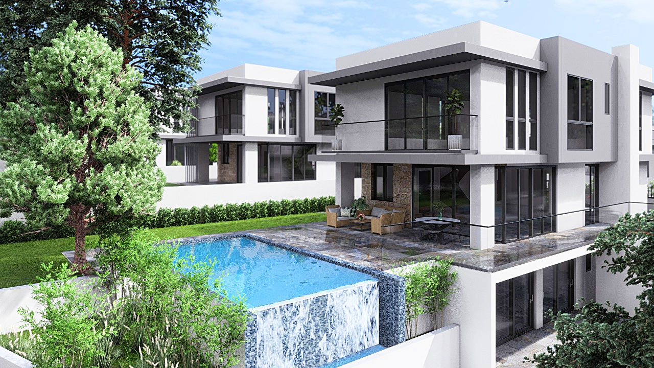 3D rendering of the villa